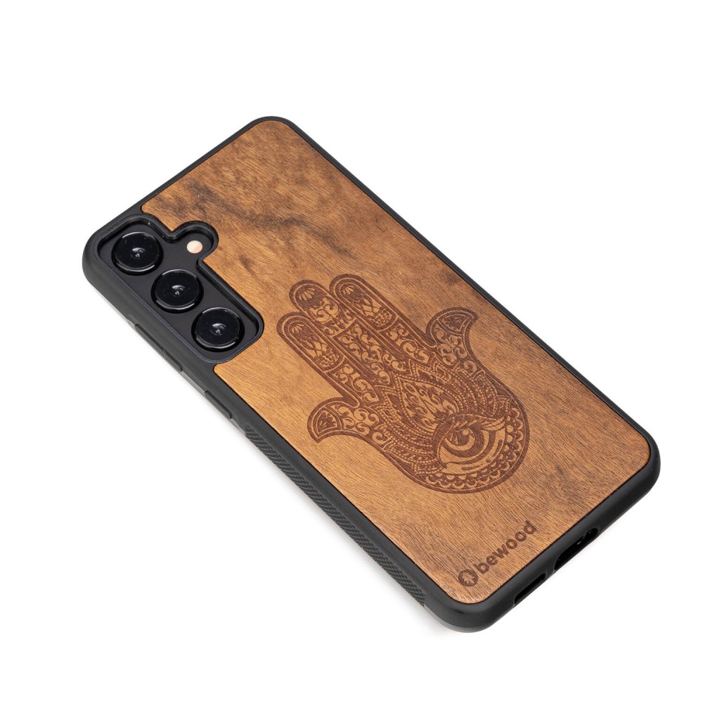 Drewniane Etui Bewood do Samsung Galaxy A35 5G HAMSA IMBUIA