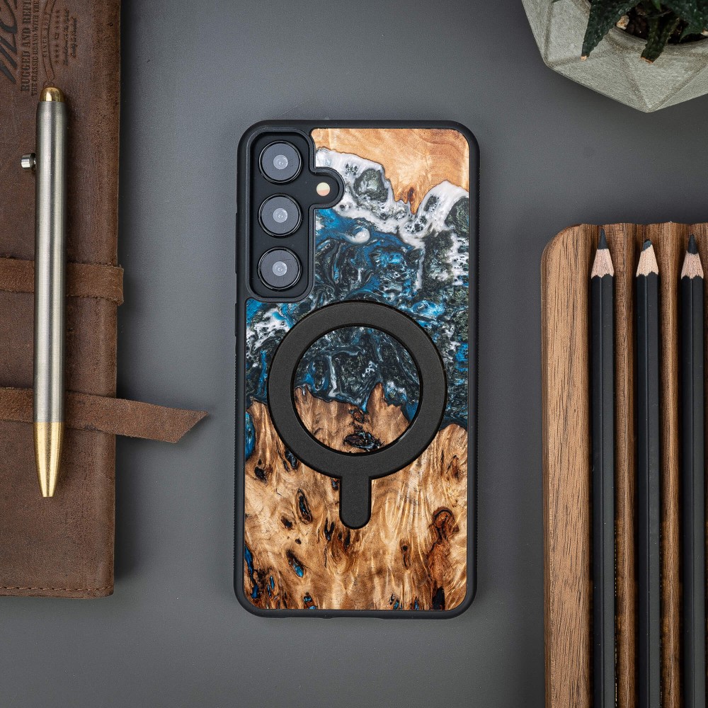 Bewood Resin Case for Samsung Galaxy A35 5G - Planets - Earth with MagSafe