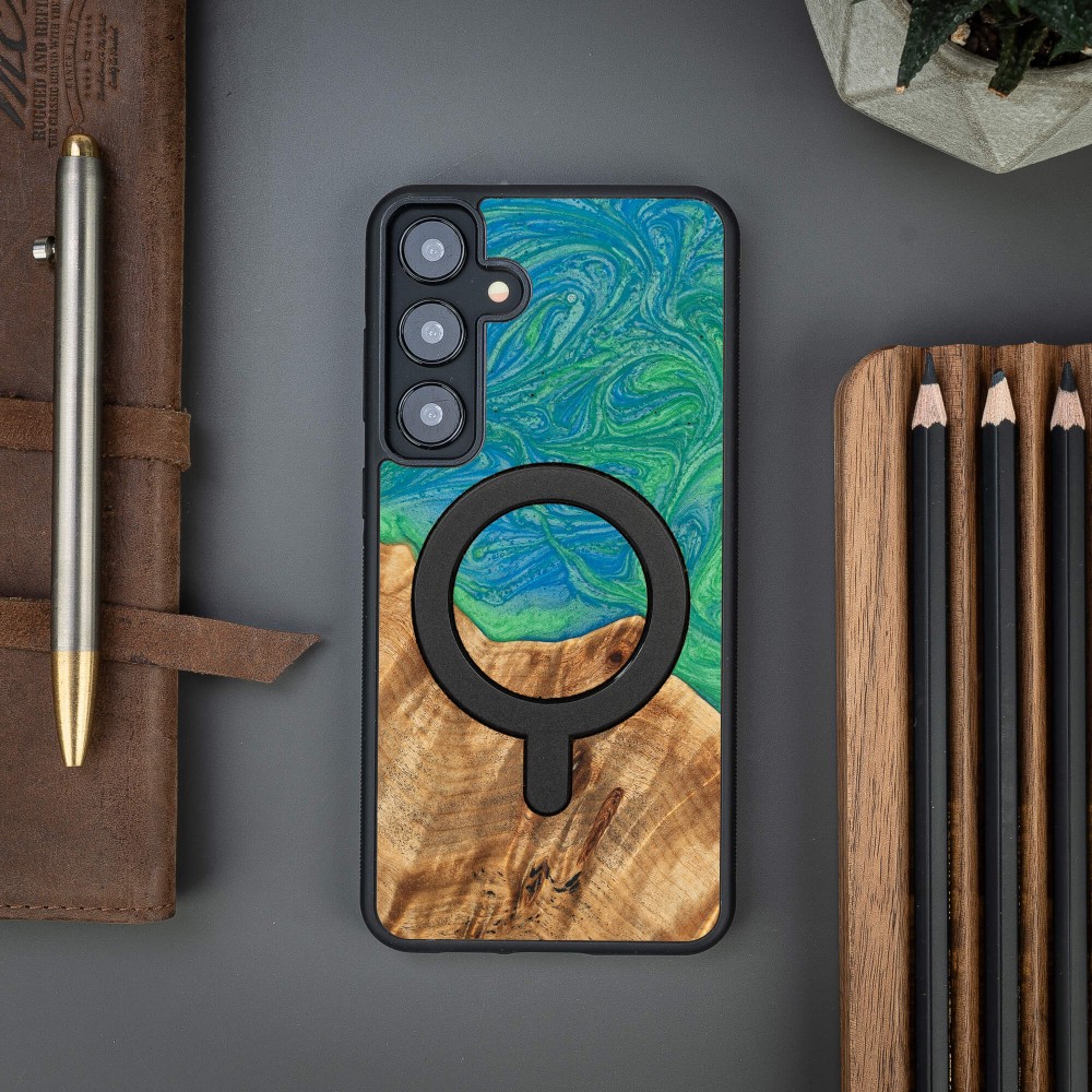 Bewood Resin Case for Samsung Galaxy A35 5G - Neons - Tokyo with MagSafe