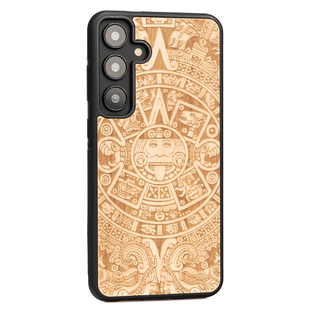 Drewniane Etui Bewood do Samsung Galaxy S25 Plus KALENDARZ AZTECKI ANIEGRE (2)