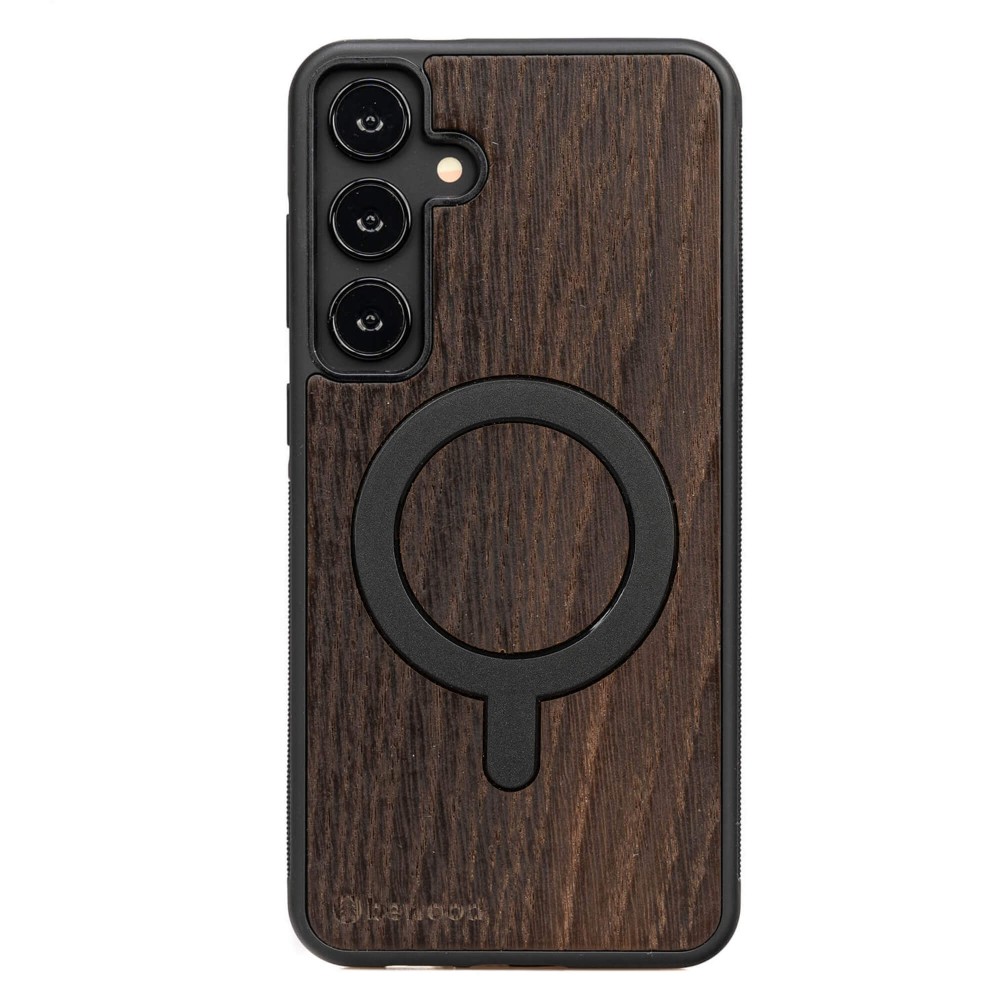 Drewniane Etui Bewood do Samsung Galaxy S25 Plus DĄB WĘDZONY z MagSafe (1)