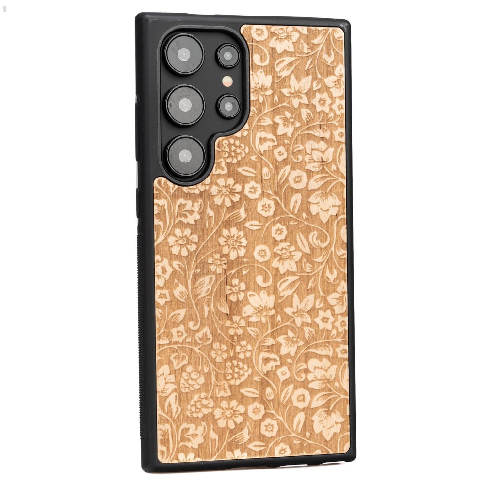 Drewniane Etui Bewood do Samsung Galaxy S25 Ultra KWIATY POLNE ANIEGRE (2)