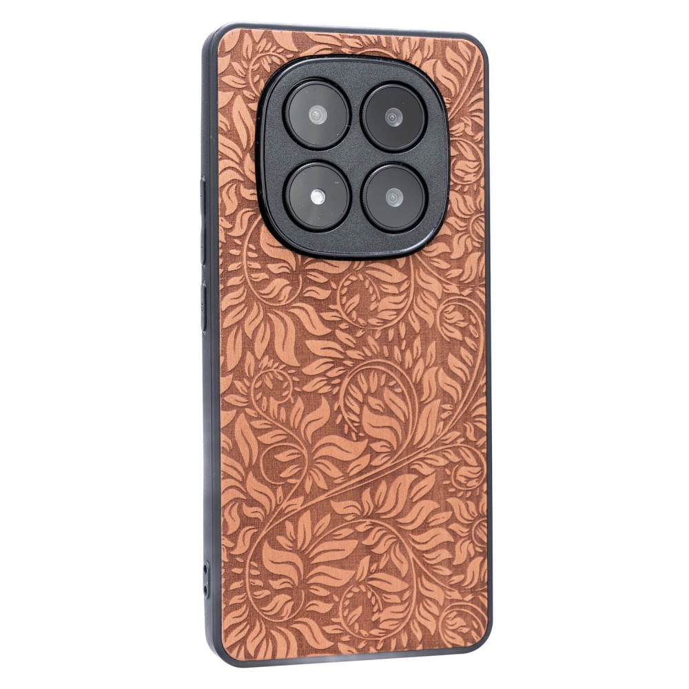 Drewniane Etui Bewood do Xiaomi Redmi Note 14 Pro 5G LIŚCIE JABŁOŃ (2)