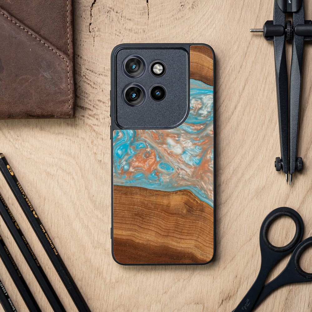 Bewood Resin Case for Motorola Edge 50 Neo - Planets - Saturn (2)