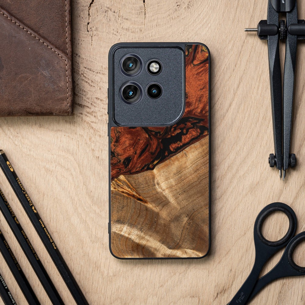 Bewood Resin Case for Motorola Edge 50 Neo - 4 Elements - Fire (2)