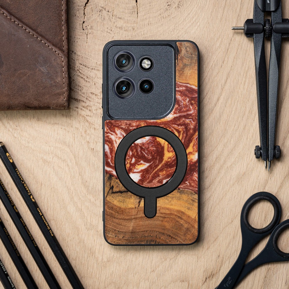 Etui Bewood Unique do Motorola Edge 50 Neo / 60 Neo - Planets - Mars z MagSafe (3)