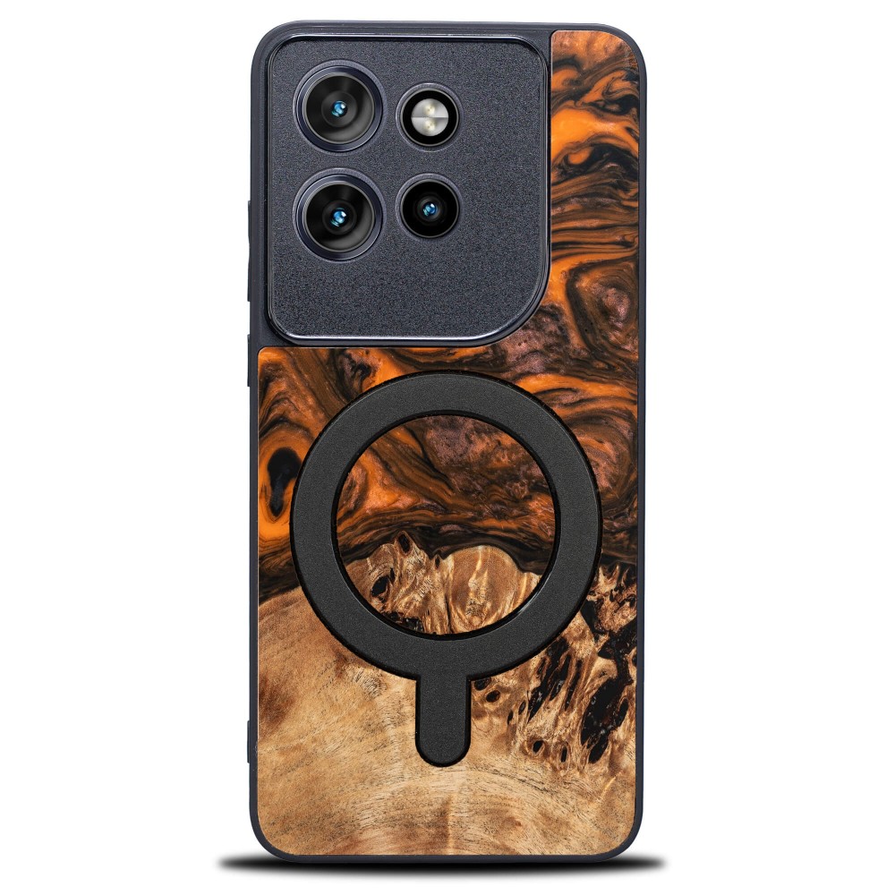 Etui Bewood Unique do Motorola Edge 50 Neo / 60 Neo - Orange z MagSafe (1)