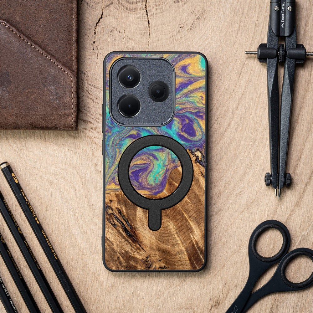 Bewood Resin Case for Xiaomi Redmi Note 14 5G - Planets - Mercury with MagSafe (3)