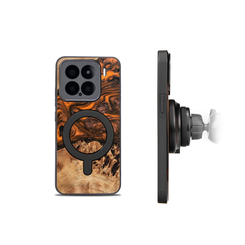 Bewood Resin Case for Xiaomi 15 - Orange with MagSafe (2)