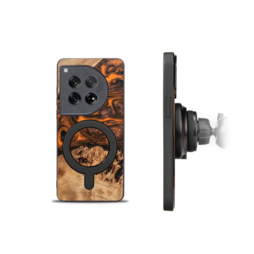 Bewood Resin Case for OnePlus 12 - Orange with MagSafe (2)