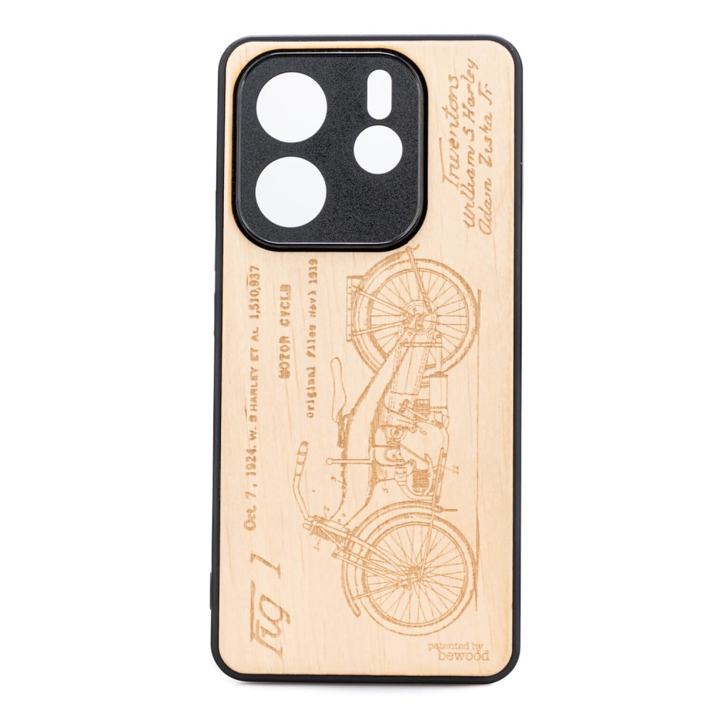 Drewniane Etui Bewood do Xiaomi Redmi Note 14 5G HARLEY PATENT ANIEGRE (1)