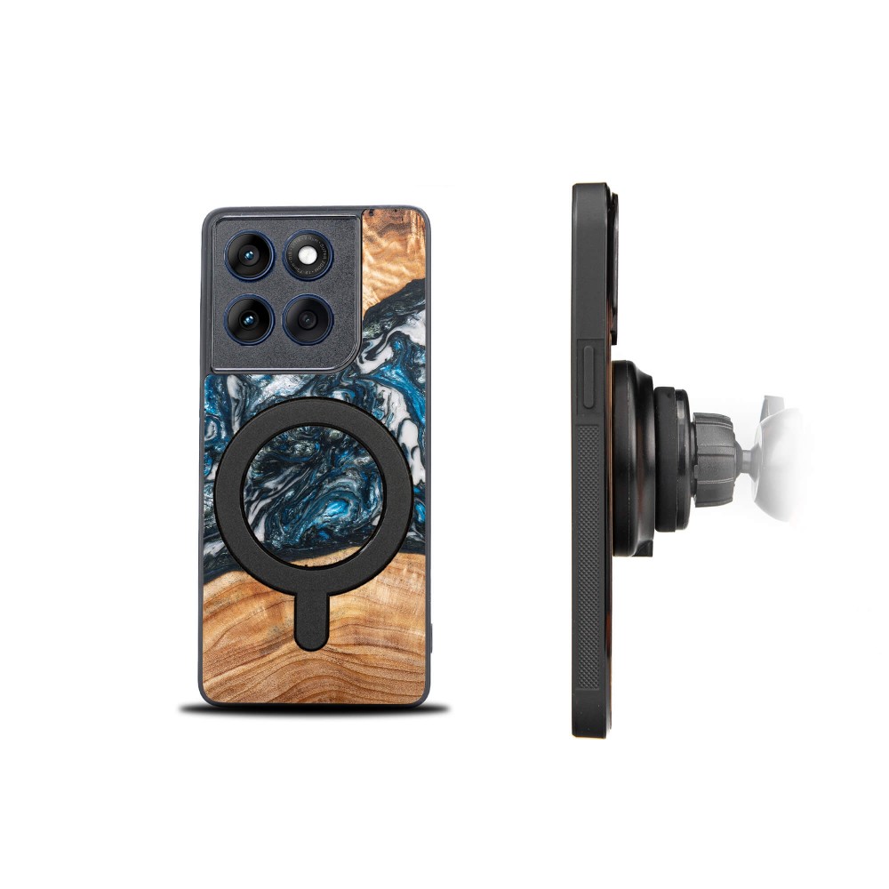 Bewood Resin Case for Motorola Edge 60 / 60 Fusion - Planets - Earth with MagSafe (2)