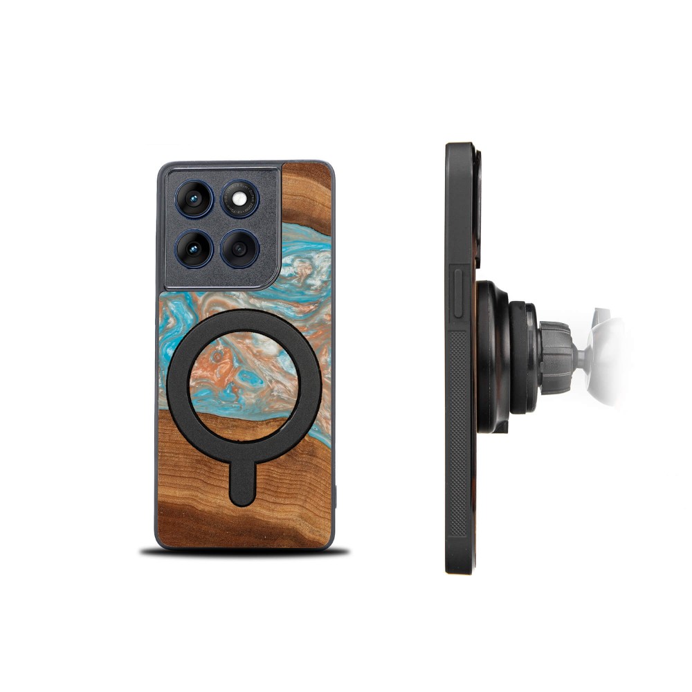 Bewood Resin Case for Motorola Edge 60 / 60 Fusion - Planets - Saturn with MagSafe (2)
