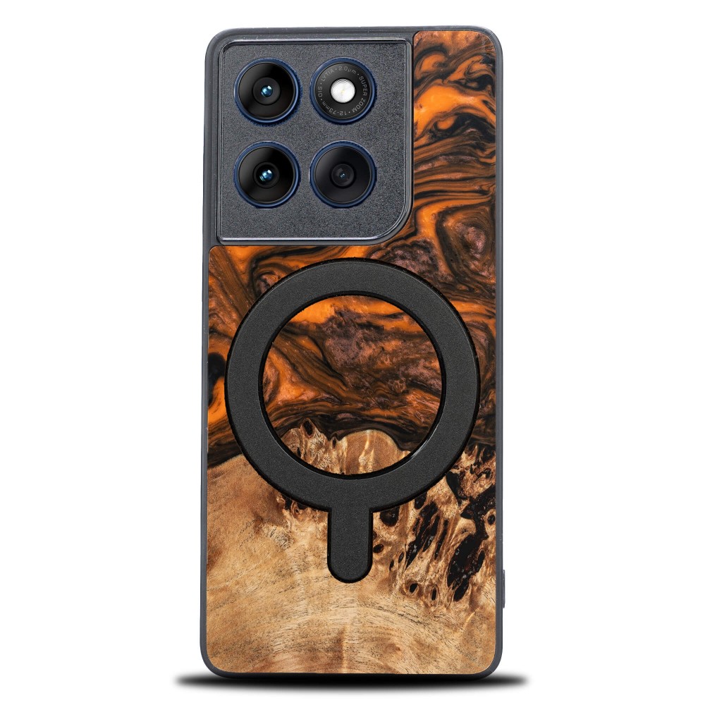 Bewood Resin Case for Motorola Edge 60 / 60 Fusion - Orange with MagSafe (1)