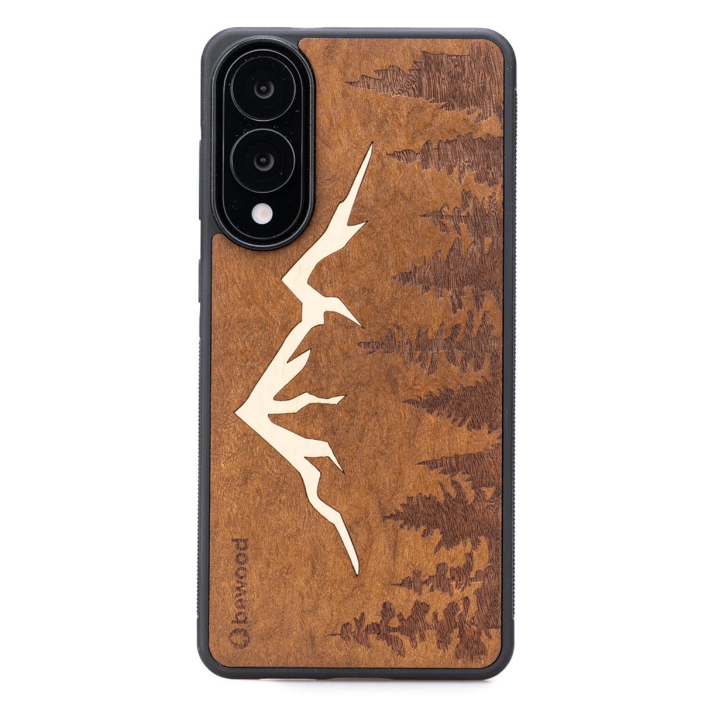 Drewniane Etui Bewood do Samsung Galaxy S25 Edge GÓRY IMBUIA (1)