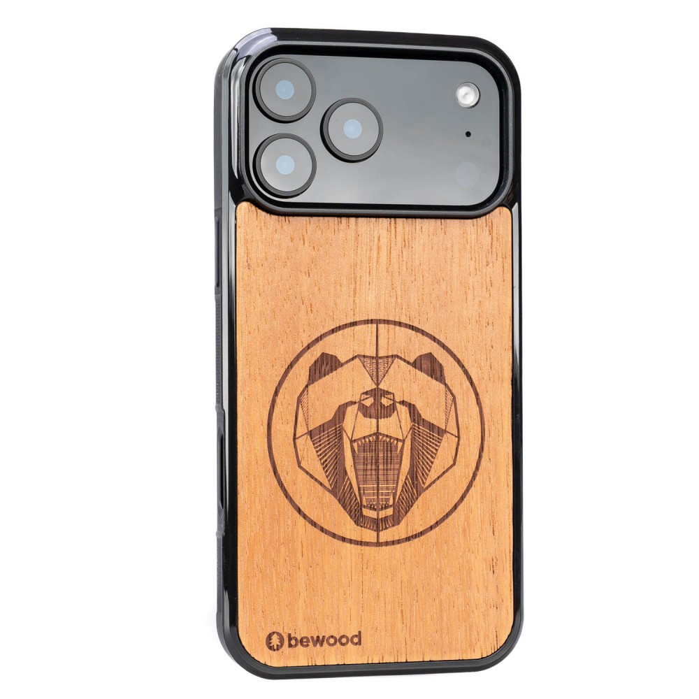 Apple iPhone 17 Pro Max Bear Merbau Bewood Wood Case (2)
