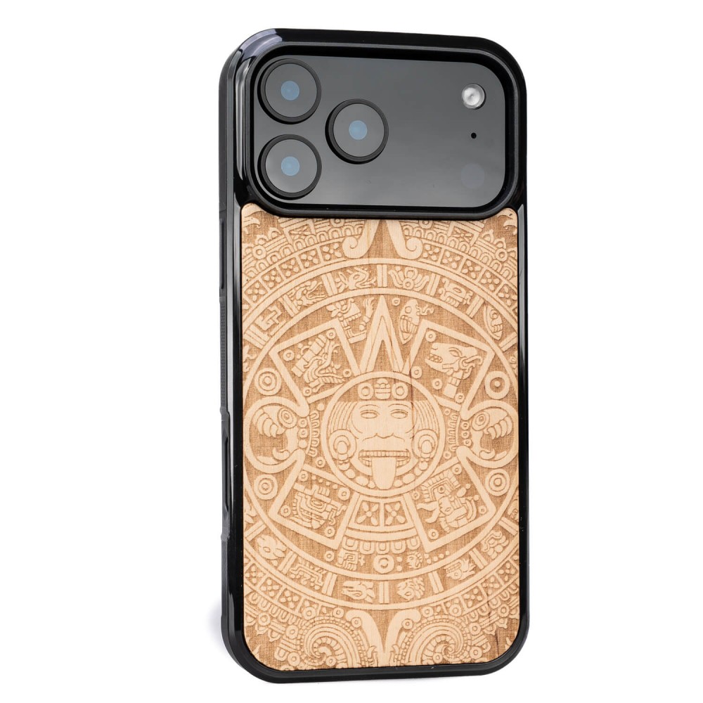 Apple iPhone 17 Pro Max Aztec Calendar Anigre Bewood Wood Case (2)