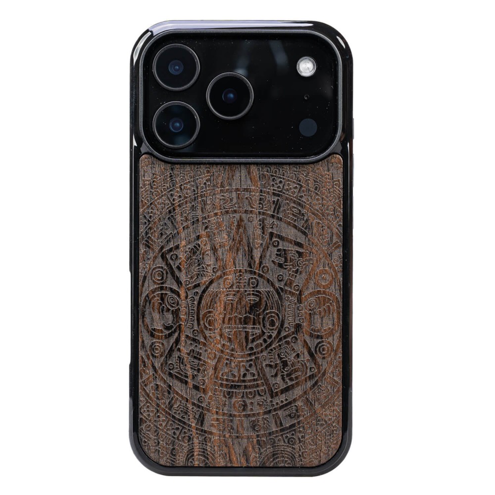 Apple iPhone 17 Pro Aztec Calendar Ziricote Bewood Wood Case (1)