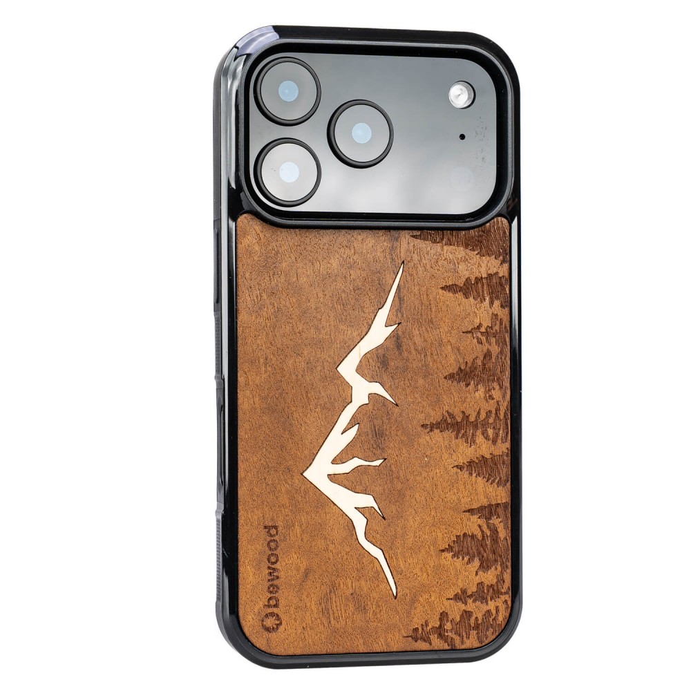 Drewniane Etui Bewood do iPhone 17 Pro GÓRY IMBUIA (2)