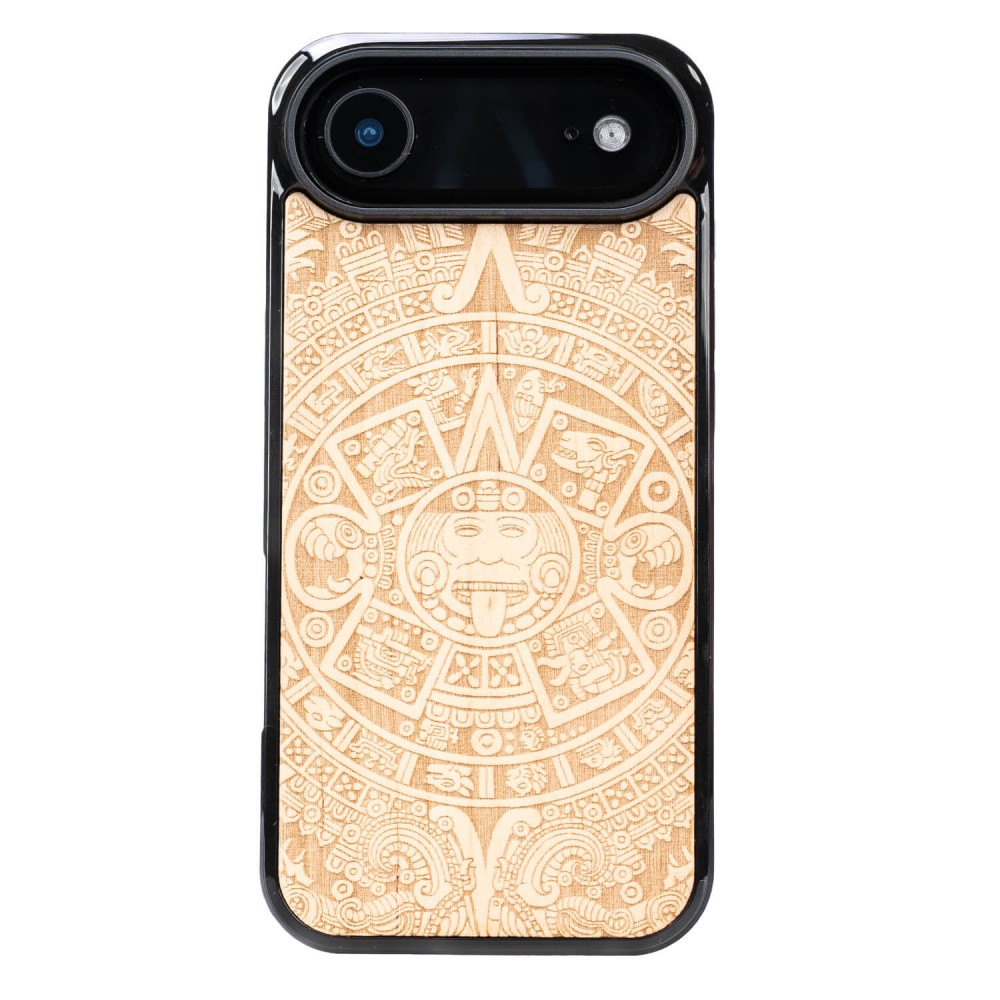 Apple iPhone 17 Air Aztec Calendar Anigre Bewood Wood Case (1)
