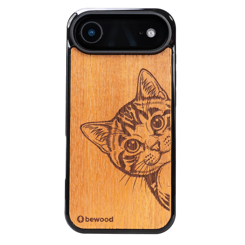 Drewniane Etui Bewood do iPhone Air CAT LOVER MERBAU (1)