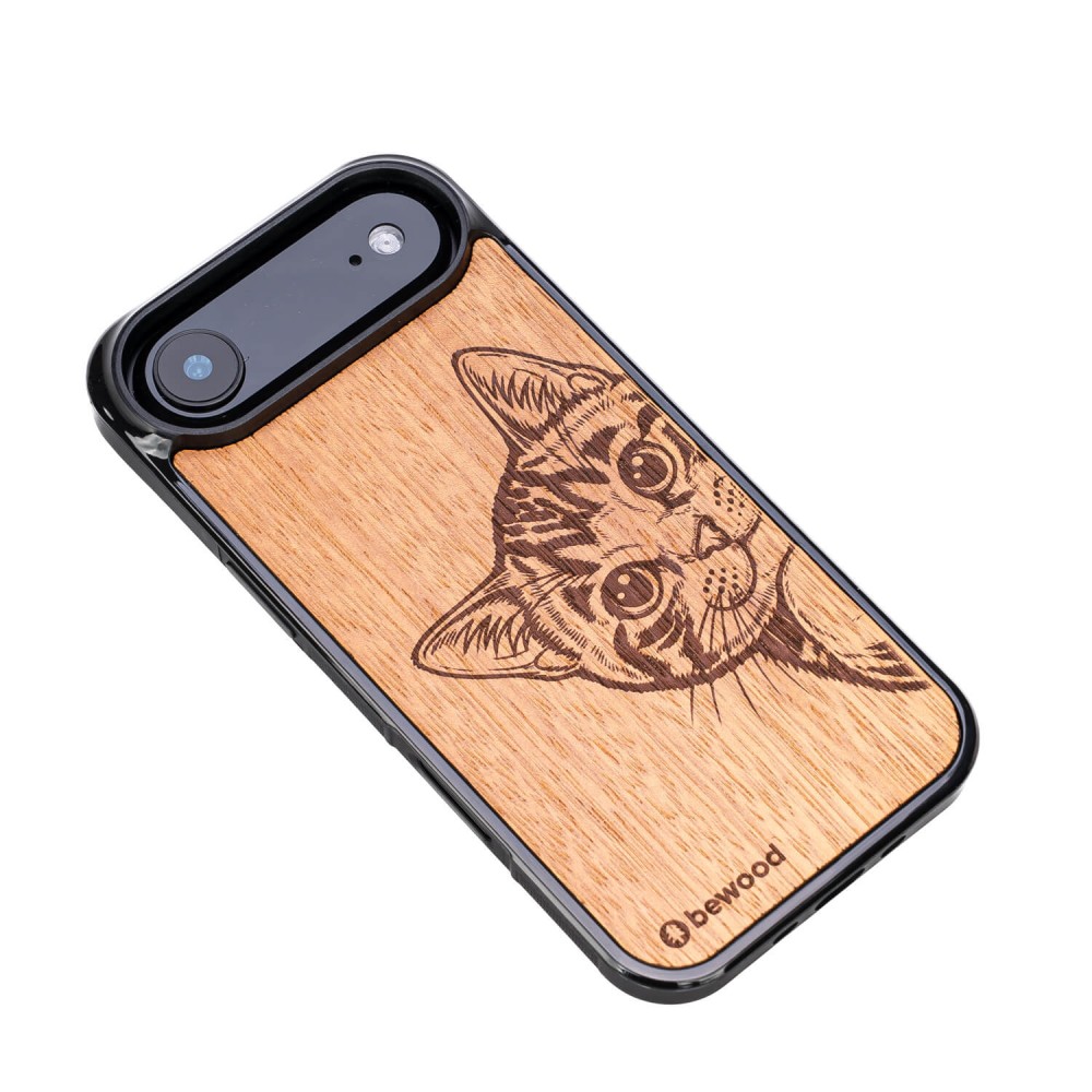 Drewniane Etui Bewood do iPhone Air CAT LOVER MERBAU (3)