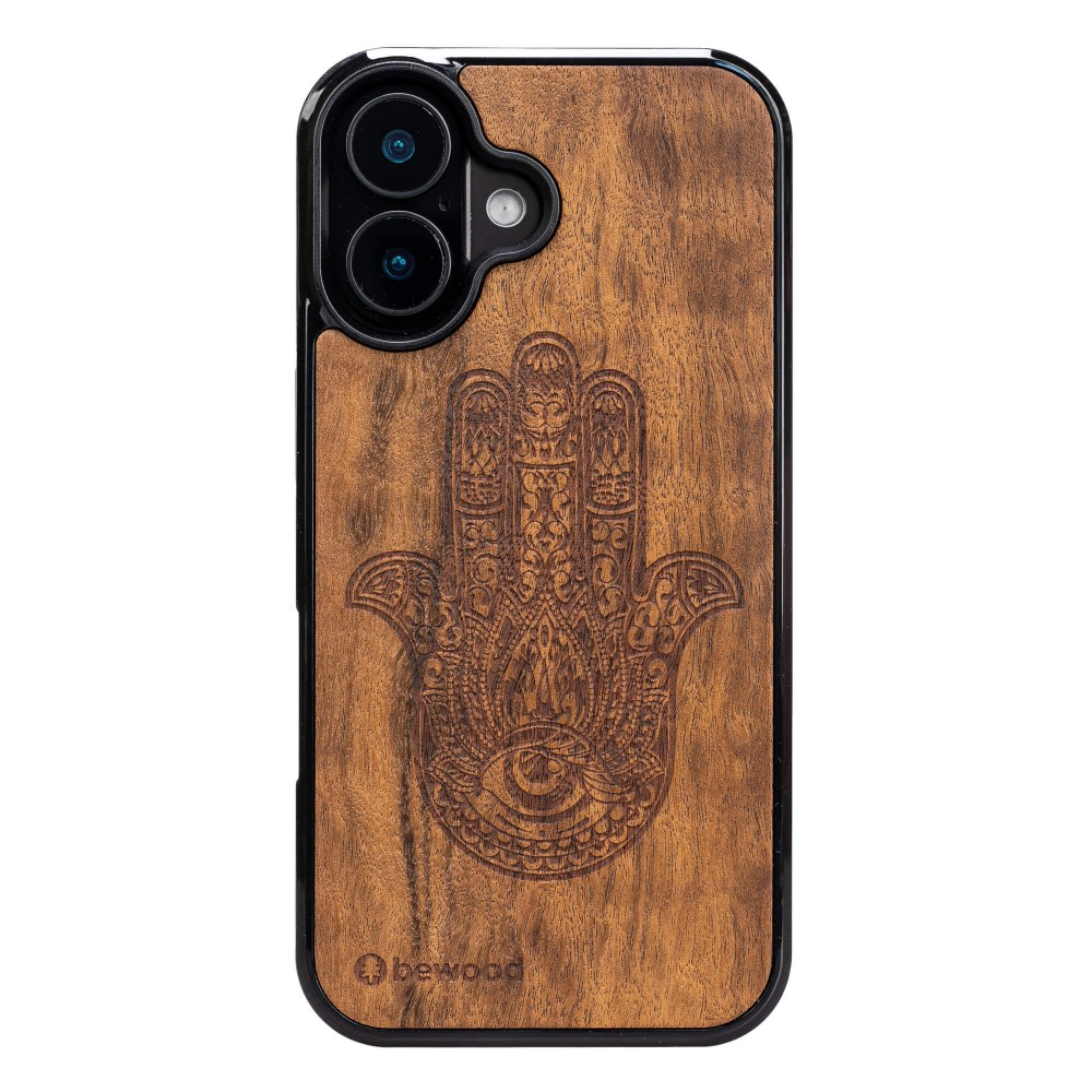 Drewniane Etui Bewood do iPhone 17 HAMSA IMBUIA (1)