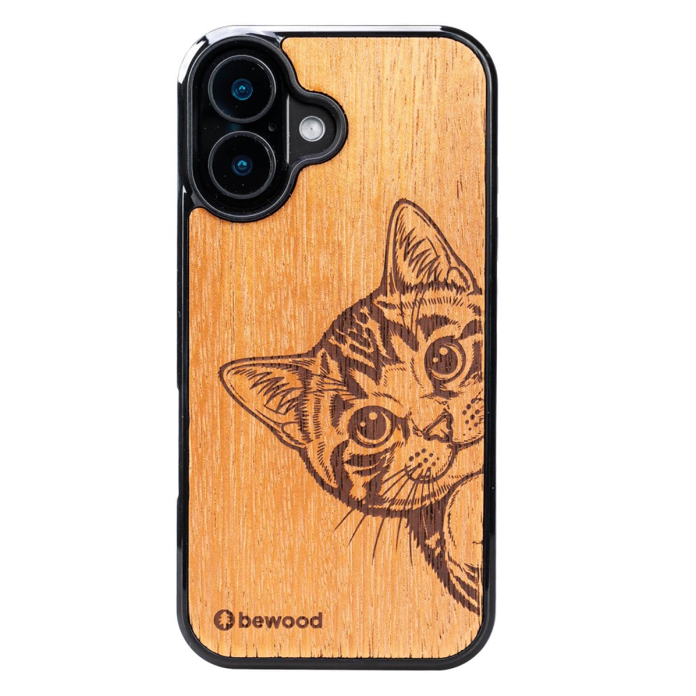 Apple iPhone 17 Cat Lover Merbau Wood Case (1)