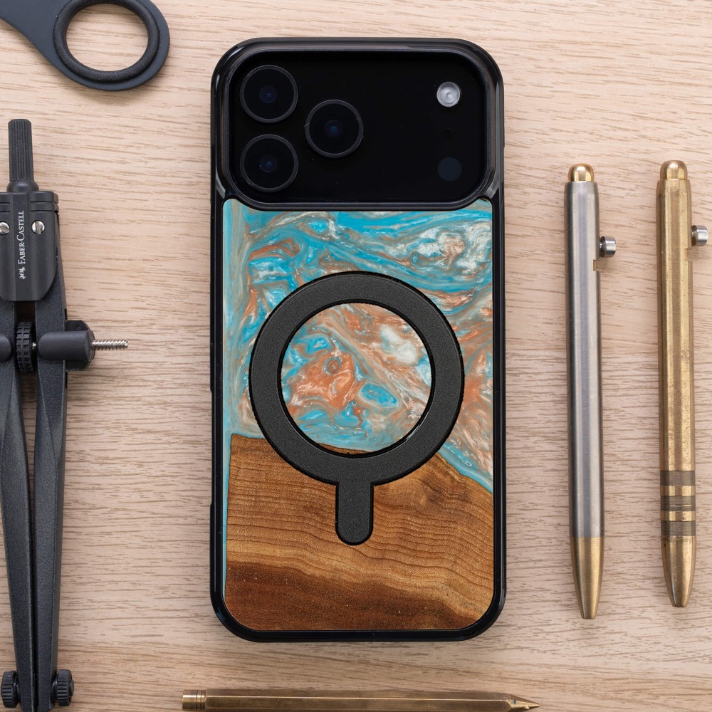 Etui Bewood Unique do iPhone 17 Pro Max - Planets - Saturn z MagSafe (4)