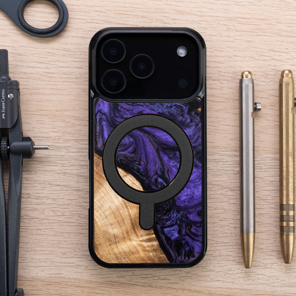 Bewood Resin Case for Apple iPhone 17 Pro - Violet with MagSafe (4)