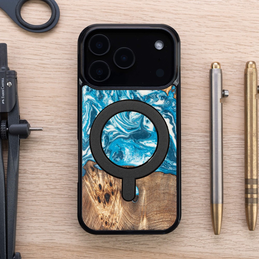 Bewood Resin Case for Apple iPhone 17 Pro - Planets - Uranus with MagSafe (4)