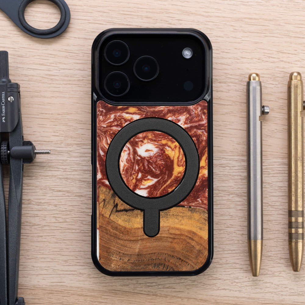 Bewood Resin Case for Apple iPhone 17 Pro - Planets - Mars with MagSafe (4)