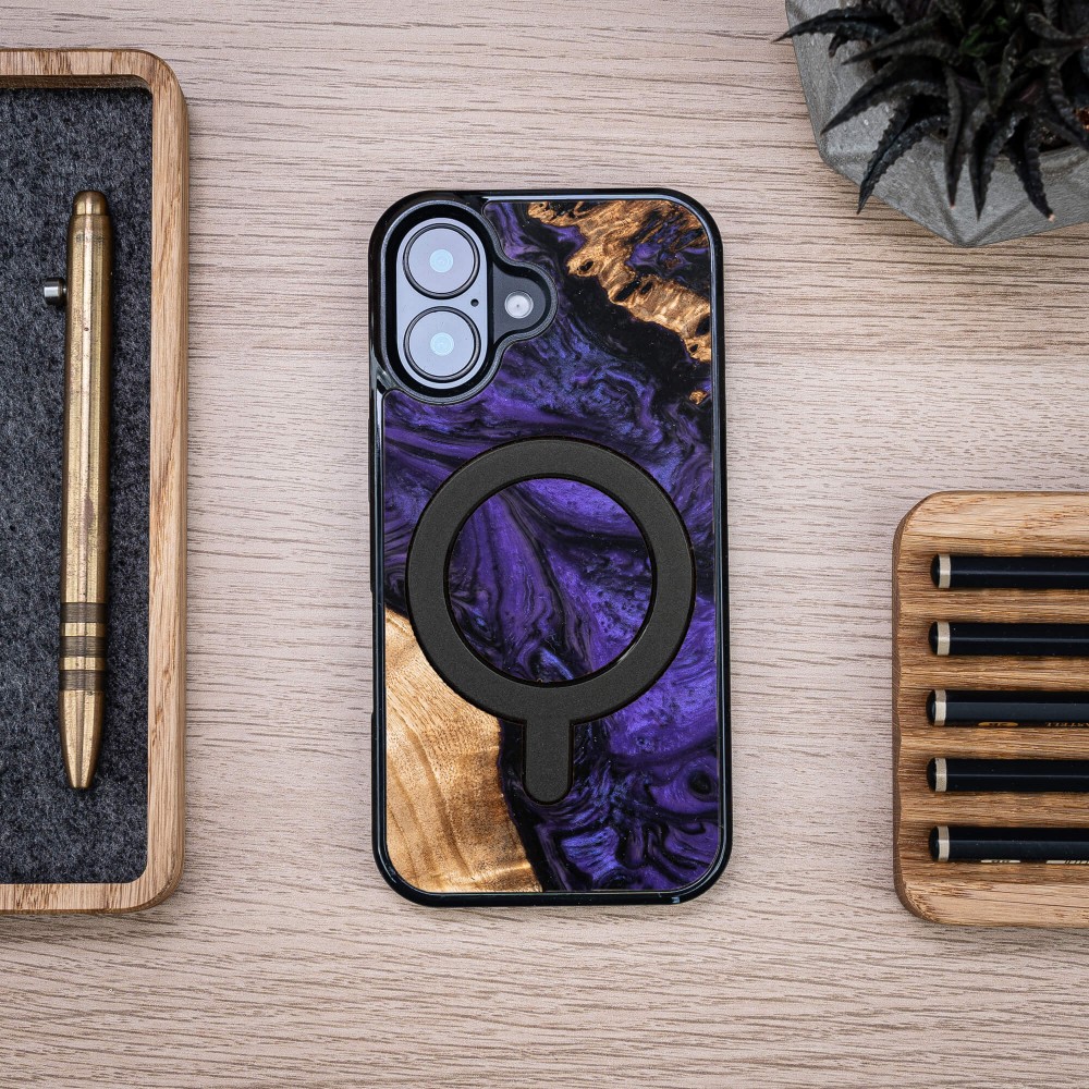 Etui Bewood Unique do iPhone 17 - Violet z MagSafe (4)