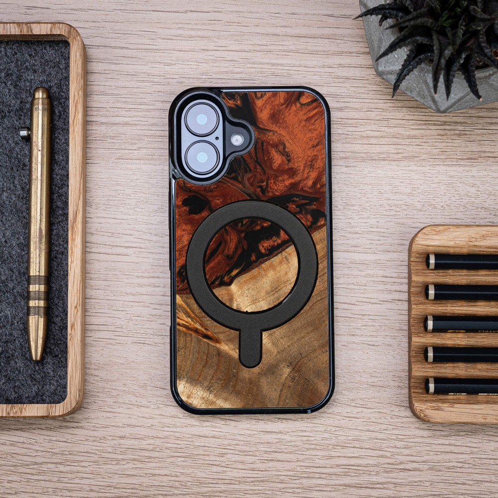 Etui Bewood Unique do iPhone 17 - 4 Żywioły - Ogień z MagSafe (4)
