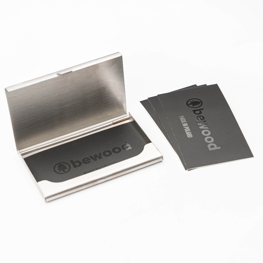 Drewniany Wizytownik Bewood Inox Hexagon Imbuia (3)