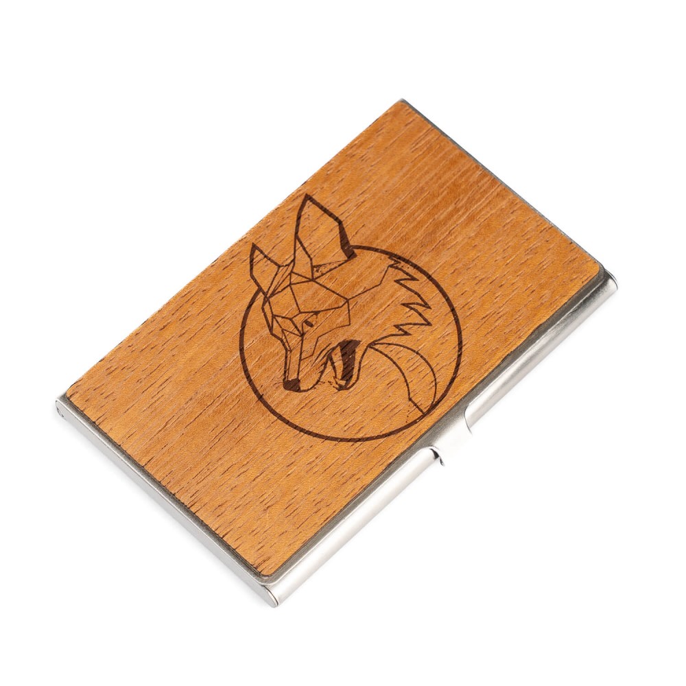 Business Card Holder Inox Fox  Merbau (1)