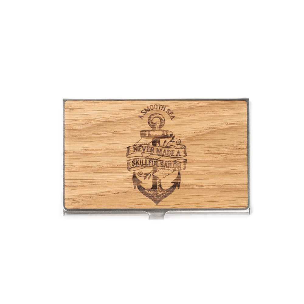 Drewniany Wizytownik Bewood Inox Kotwica Dąb (2)