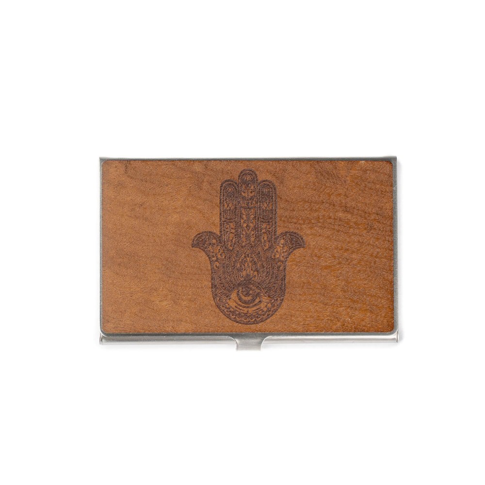 Business Card Holder Inox Hamsa Imbuia (2)