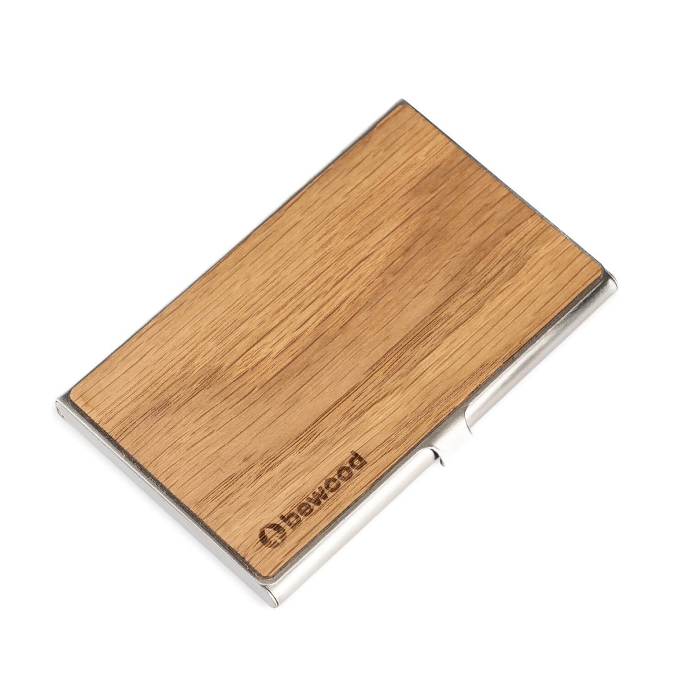Drewniany Wizytownik Bewood Inox Dąb (1)