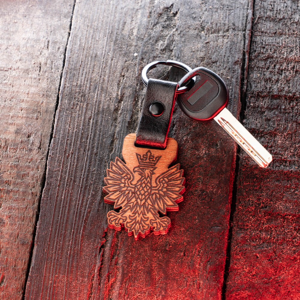 Wooden Keychain - Polish Eagle (2)
