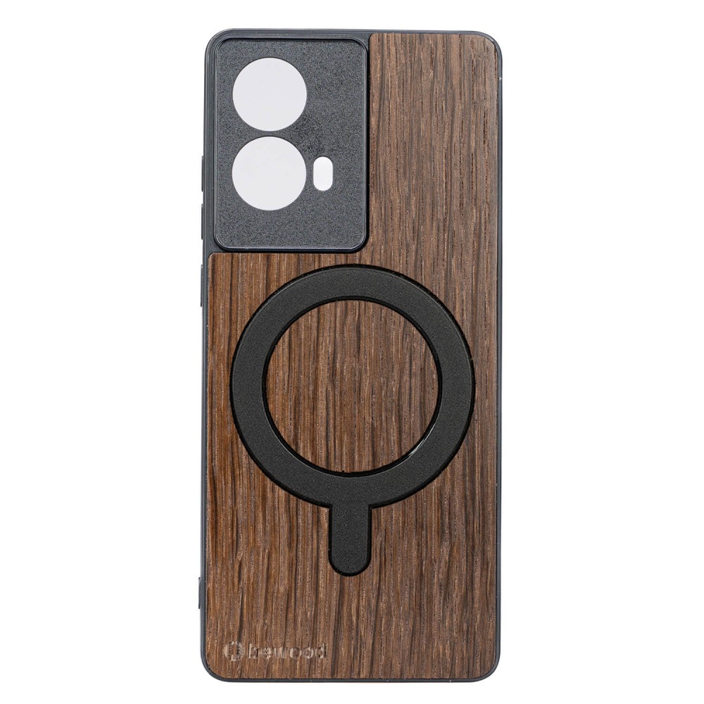 Drewniane Etui Bewood do Motorola G85 5G DĄB WĘDZONY z MagSafe (1)