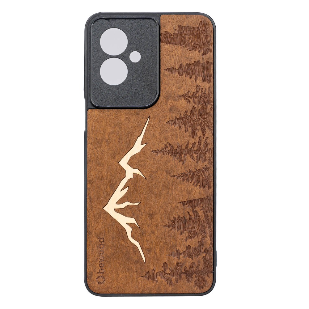 Drewniane Etui Bewood do Motorola G55 5G GÓRY IMBUIA (1)