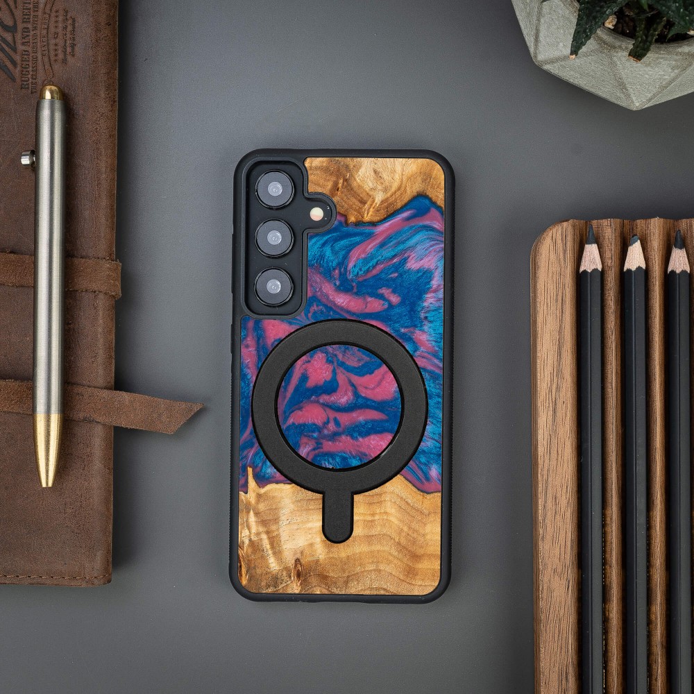 Bewood Resin Case for Samsung Galaxy S25 FE - Neons - Vegas with MagSafe (3)