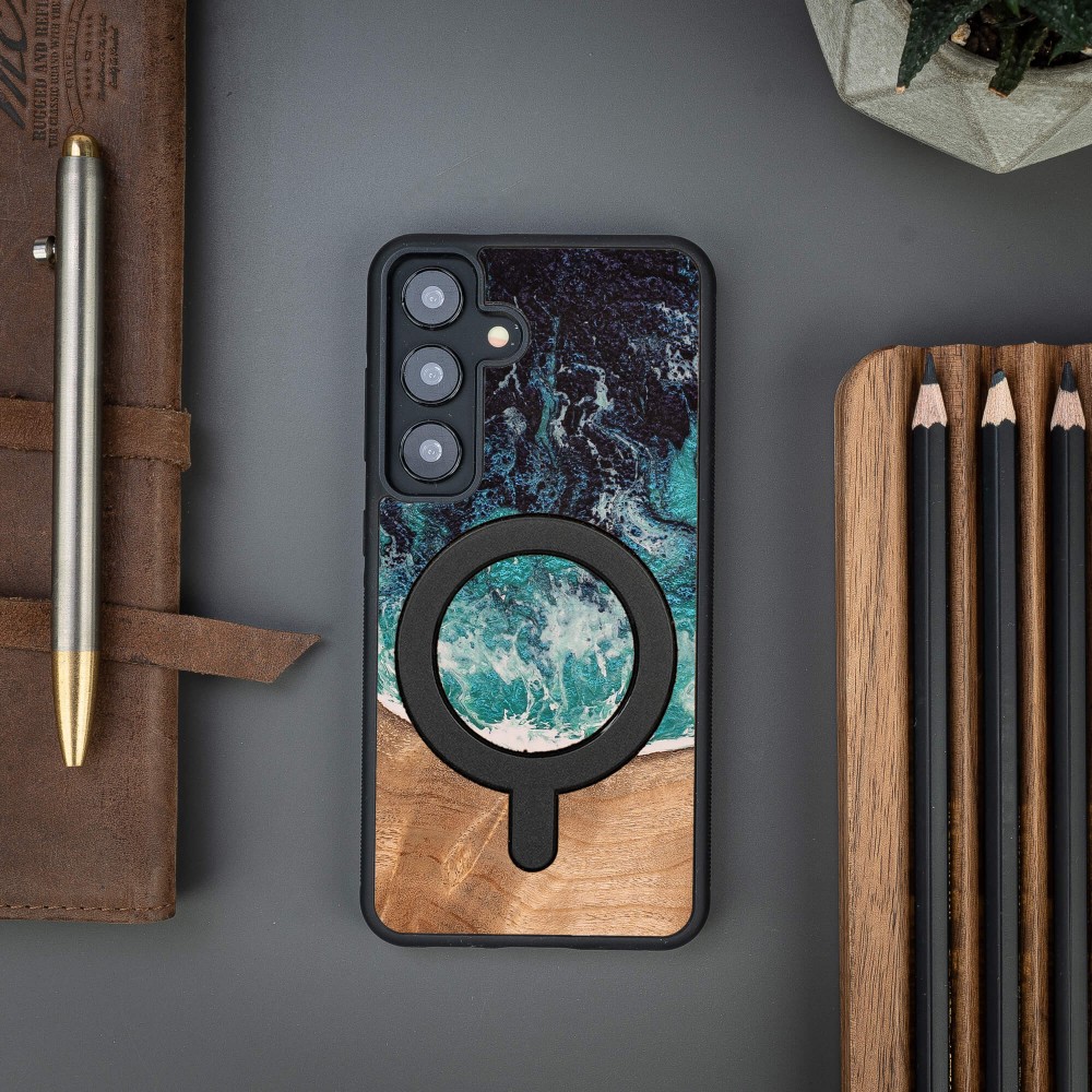 Bewood Resin Case for Samsung Galaxy S25 FE - Dream Island with MagSafe (3)