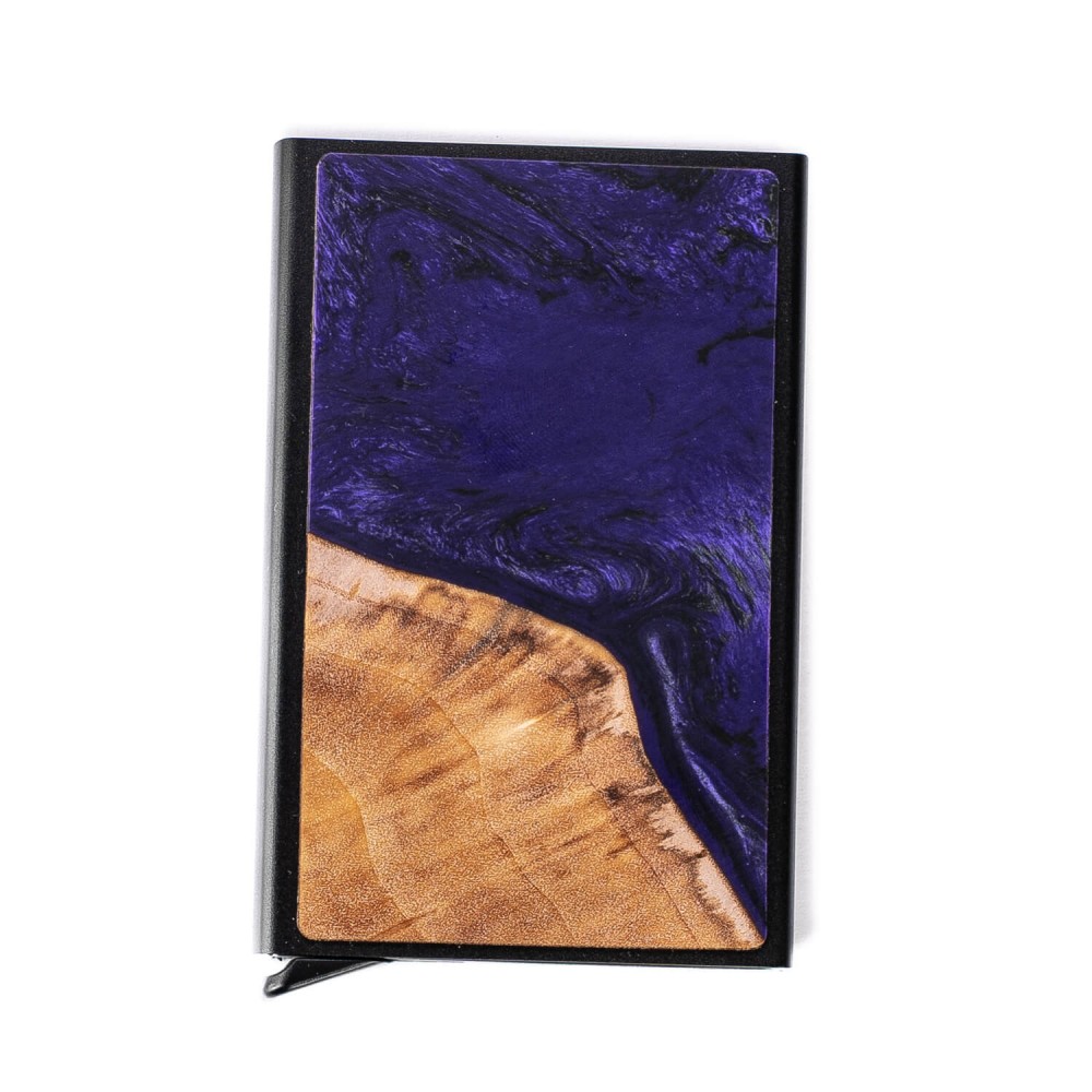 Bewood Unique Black Credit Card Case Violet (2)