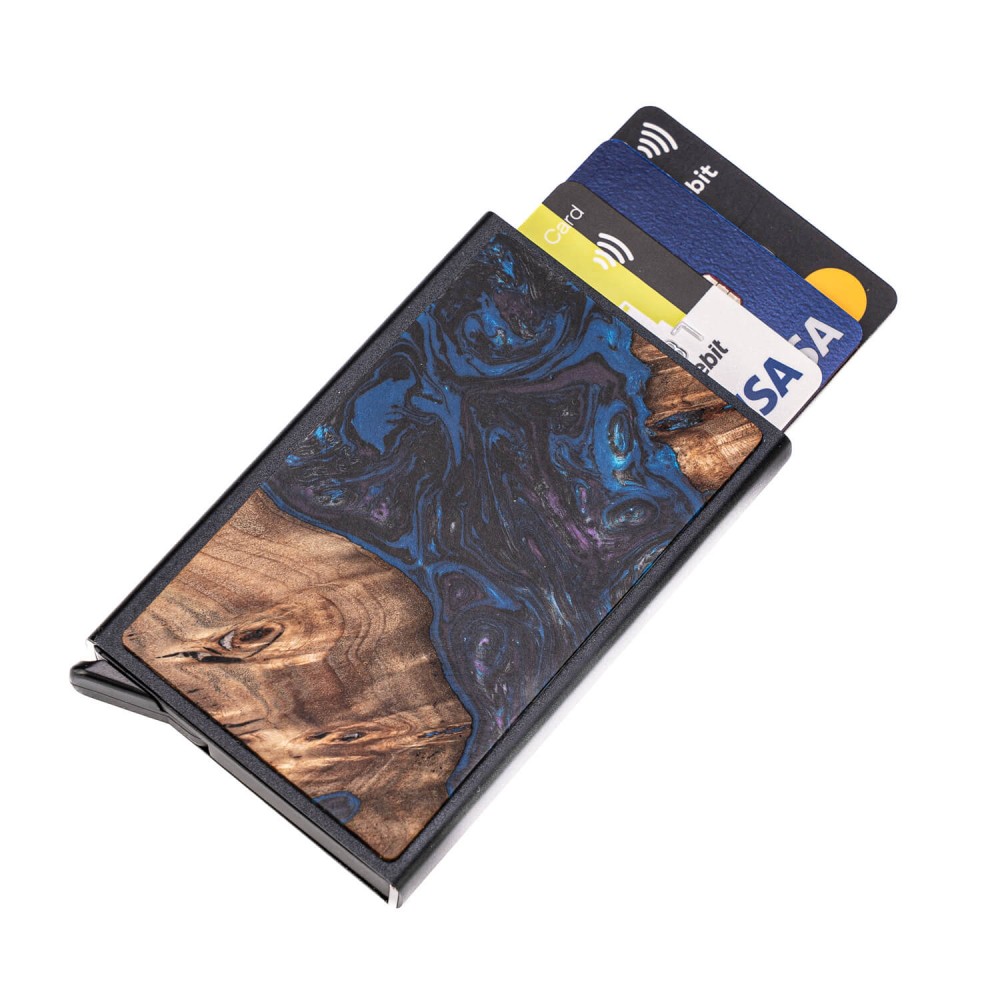 Etui na karty Bewood Unique Black - Planets - Neptun (1)