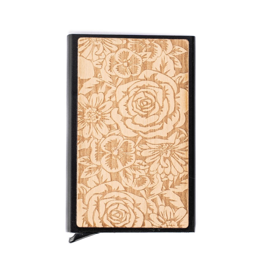 Credit Card Case Bewood Inox Roses Aniegre (2)