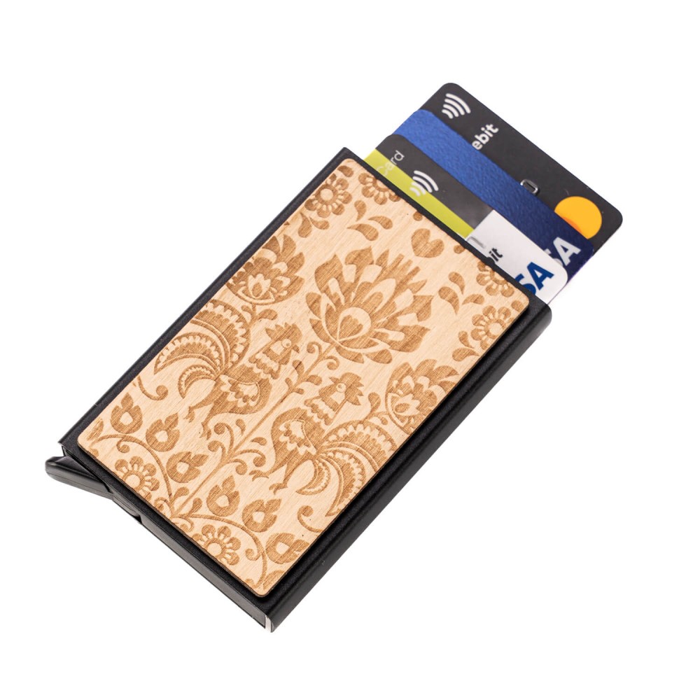 Credit Card Case Bewood Inox Polish Folk Aniegre (1)