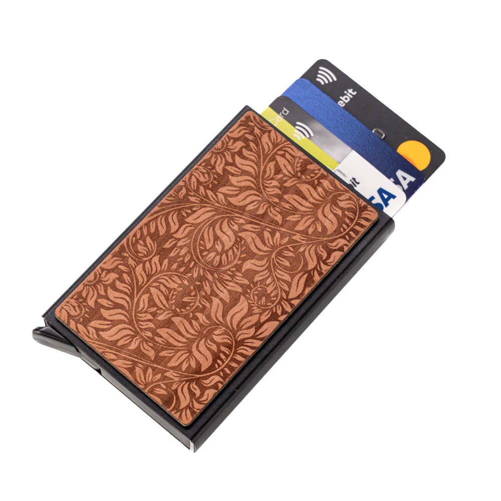 Credit Card Case Bewood Inox Leafs Apple Tree (1)