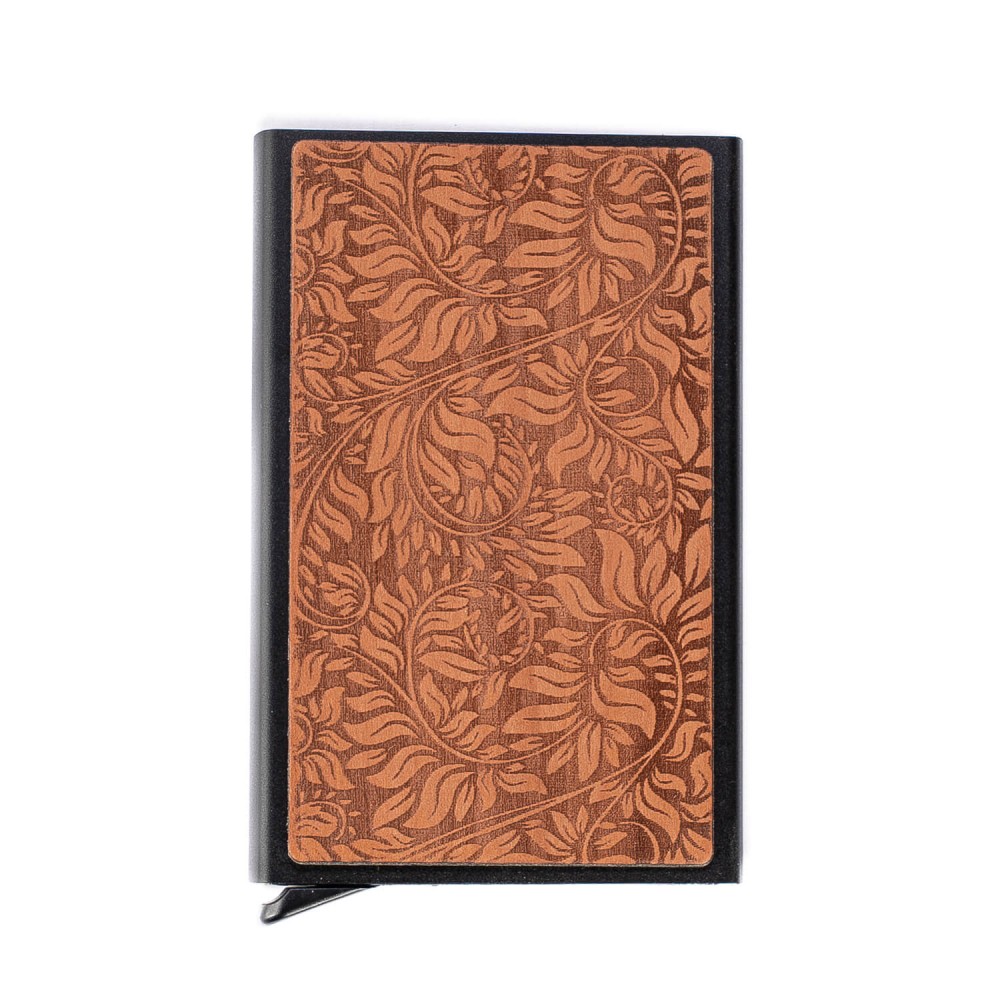 Credit Card Case Bewood Inox Leafs Apple Tree (2)
